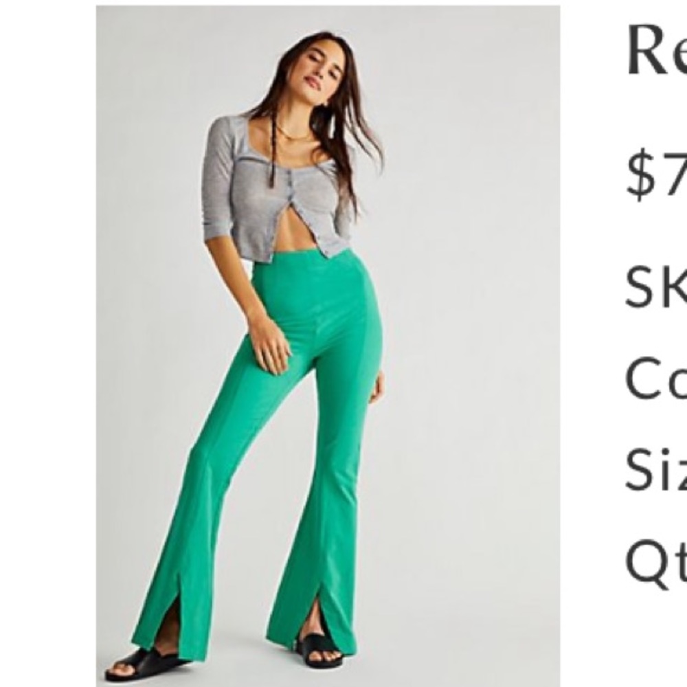 Real Deal Slit Pants Free People